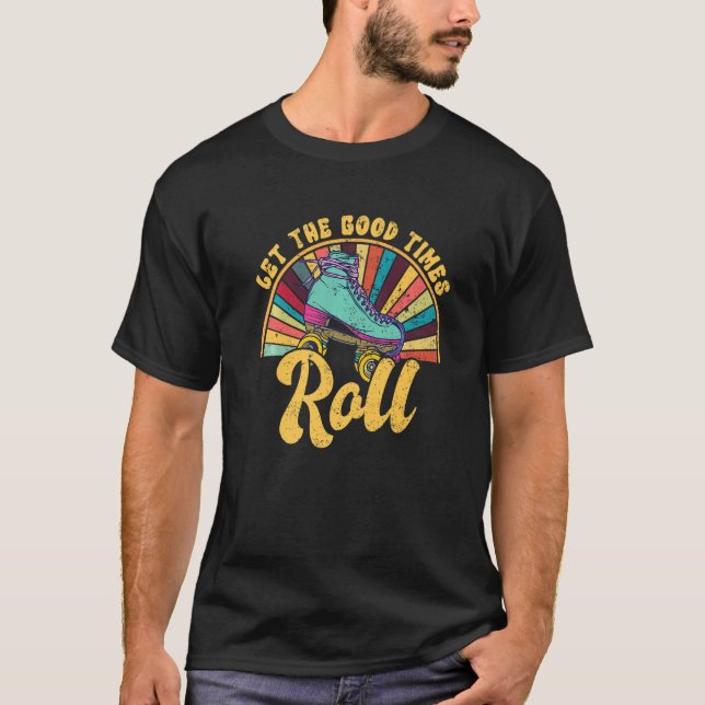 Retro Rollerskates 80's Derby Roller Skating for T T-Shirt (Front)
