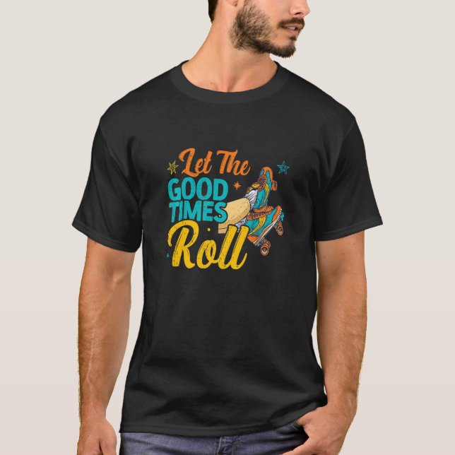 Retro Rollerskates 80's Derby Roller Skating for T T-Shirt (Front)