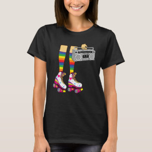 Retro Rollerskates  80's Roller Disco Skating Girl T-Shirt