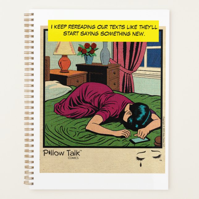 Retro Romance Comic: Crying Pillow Talk Design (Devant)