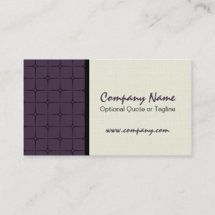 Retro Romance Patterned Business Card, Eggplant Card