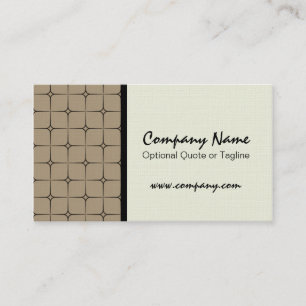Retro Romance Patterned Business Card, Latte Card