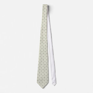 Retro Romance Tie, Black and Ivory Tie