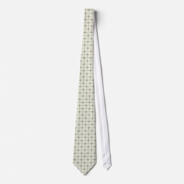 Retro Romance Tie, Black and Ivory Tie (Front)