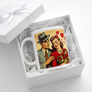 Retro Romance Valentine Coffee Mug
