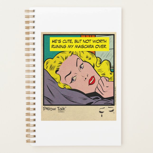 Retro Romance Vintage Comic: Pillow Talk Design Planner (Front)