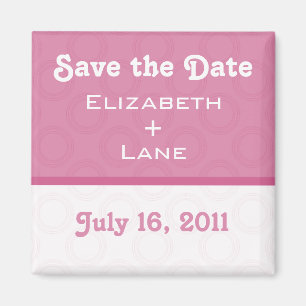 Retro Romantic Save the Date Magnet