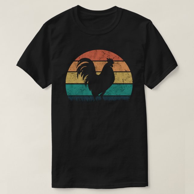 Retro Rooster T-Shirt (Design Front)
