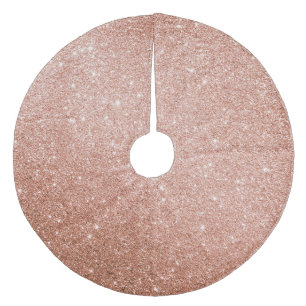 Retro Rose Glitter Tree Skirt – Rustic Christmas