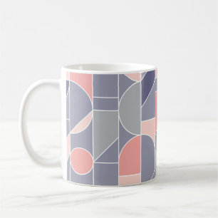 Retro Rose Grey Seamless Motif Coffee Mug