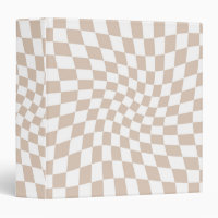 Retro Rose Sand Pink Pastel Warped Chequerboard  