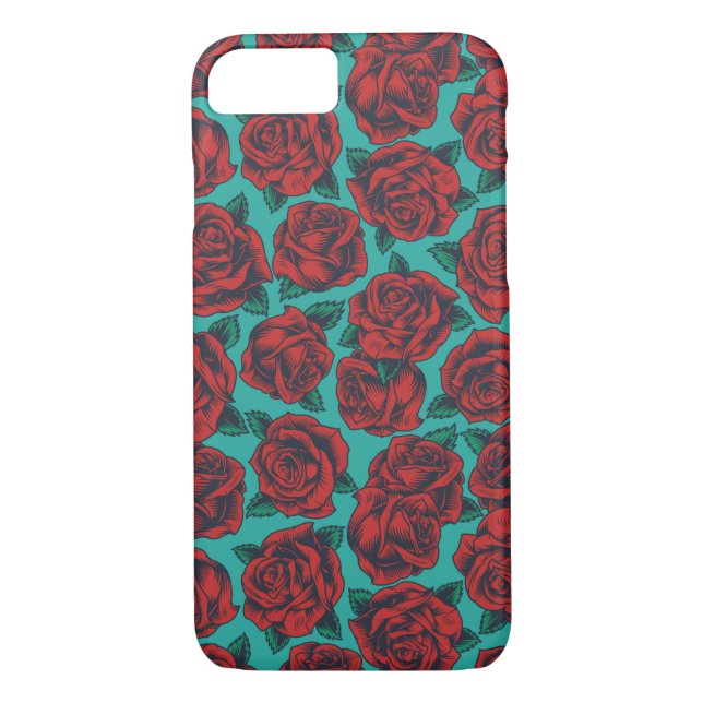 Retro Roses Case-Mate iPhone Case (Back)