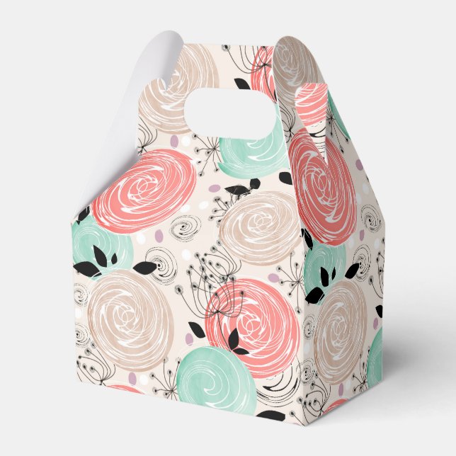 Retro, roses favor box (Front Side)