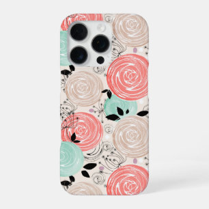 Retro, roses iPhone 16 pro case