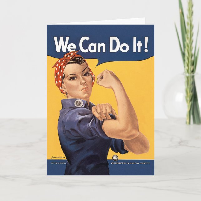 Retro Rosie We Can Do It Card (Front)