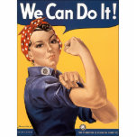 Retro Rosie We Can Do It Photo Sculpture Ornament<br><div class="desc">The retro classic WWII era Rosie the riveter "we can do it" image is a traditional icon for strong women.</div>