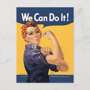 Retro Rosie We Can Do It Postcard
