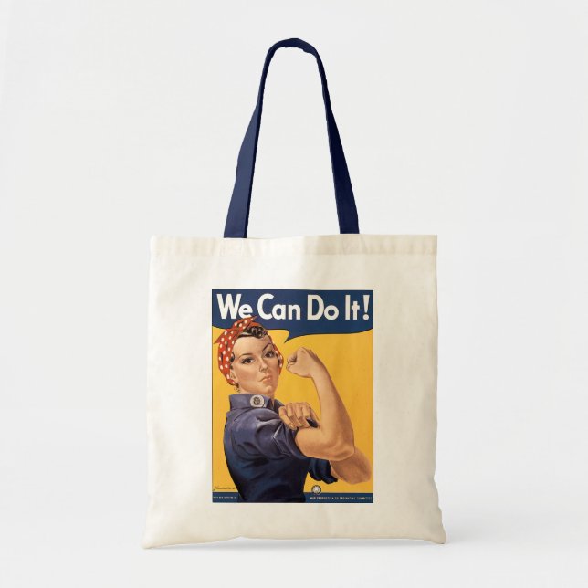 Retro Rosie We Can Do It Tote Bag (Front)