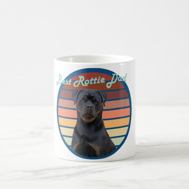 Retro Rottweiler Coffee Mug (Center)