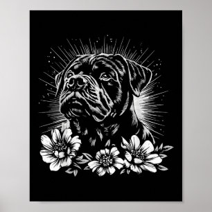 Retro Rottweiler Dog Lover Tattoo Style _1  Poster