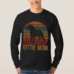 Retro Rottweiler Mom Gift Rott Dog Mother Pet Rott T-Shirt