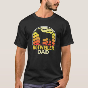 Retro Rotweiler Dog Lover Puppy Men Dad T-Shirt