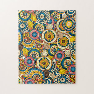 Retro Rounds Colourful Jigsaw Puzzle