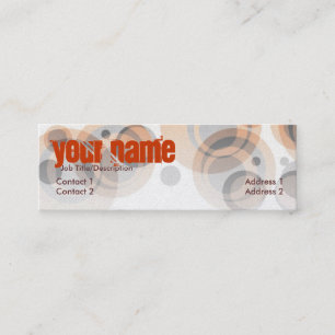 Retro rounds Mini Business Card