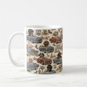 Retro Route 66 Cockapoo Mug
