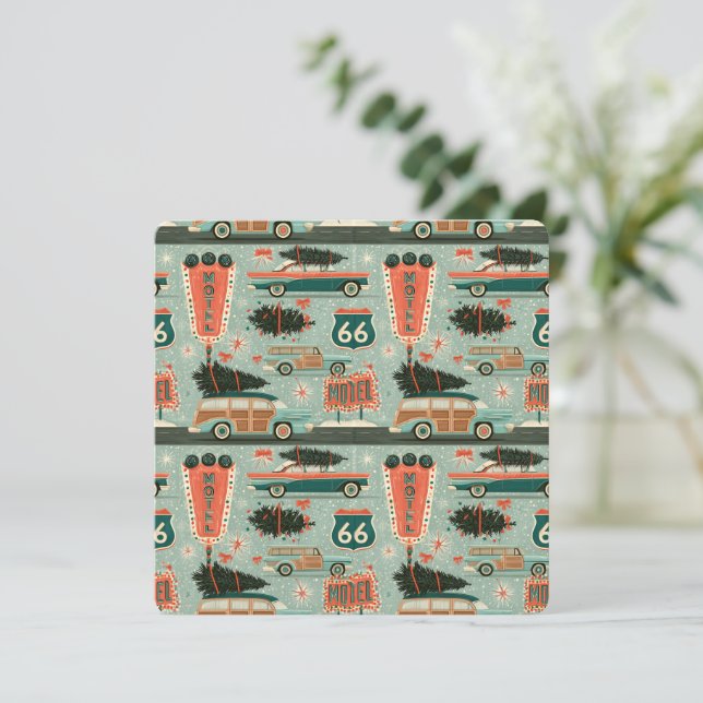 Retro Route 66 Holiday Stationery (Standing Front)