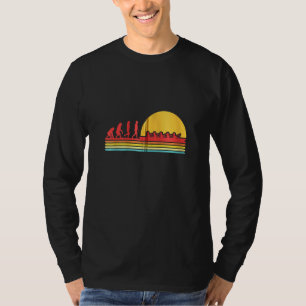Retro Rowing Evolution Rowboat Paddling Canoeing K T-Shirt
