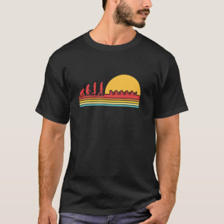 Retro Rowing Evolution Rowboat Paddling Canoeing K T-Shirt