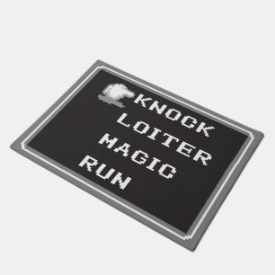 Retro RPG Menu Door Mat 18" x 24" (8-bit)