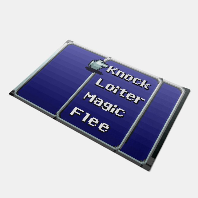 Retro RPG Menu Door Mat 24" x 36" (16-bit) (Angled)
