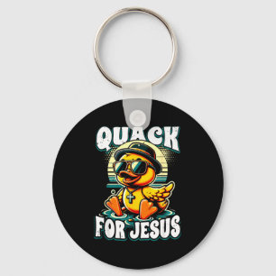 Retro Rubber Duck Christian Rubber Ducky Quacks Fo Keychain