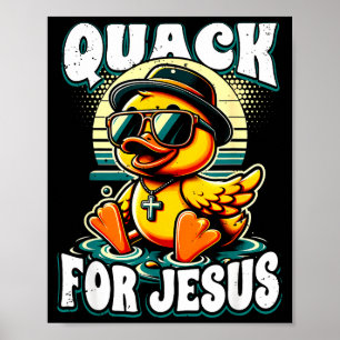 Retro Rubber Duck Christian Rubber Ducky Quacks Fo Poster
