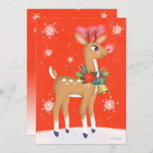 Retro Rudolph Reindeer Red