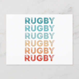Retro Rugby Vintage Gift Postcard