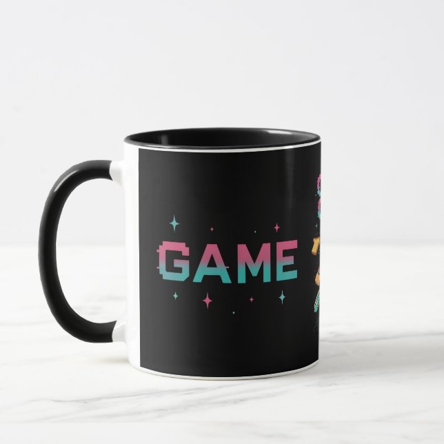 Retro Runner "Game Over" Pixel Art Design Mug (Gauche)