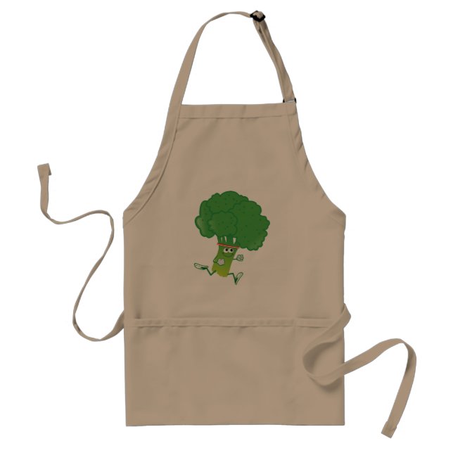 Retro Running Broccoli Standard Apron (Front)