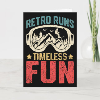 Retro Runs Timeless Fun Skiing Memories  Card