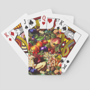 Retro Rustic Fresh Summer Tropical Fruit Vegetable Playing Cards