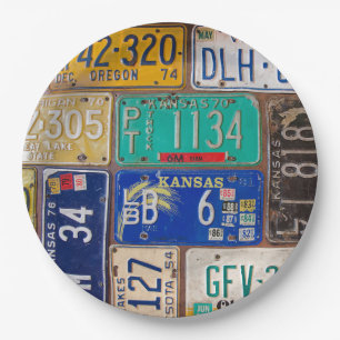 Retro Rusty License Plates