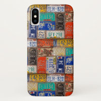 retro rusty license plates