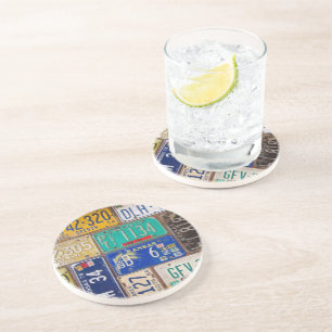 Retro Rusty License Plates Coaster