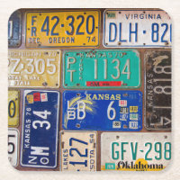 Retro Rusty License Plates