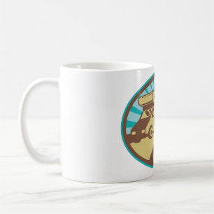 Retro RV Campervan Mountain Adventure Vintage Sun Coffee Mug