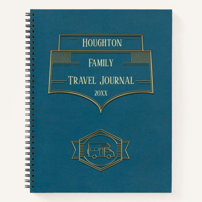 Retro RV Motorhome Travel Journal (Front)