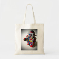 Rétro sac fourre-tout à robot