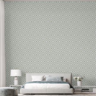 Retro Sage Green Abstract Geometric Pattern  Wallpaper